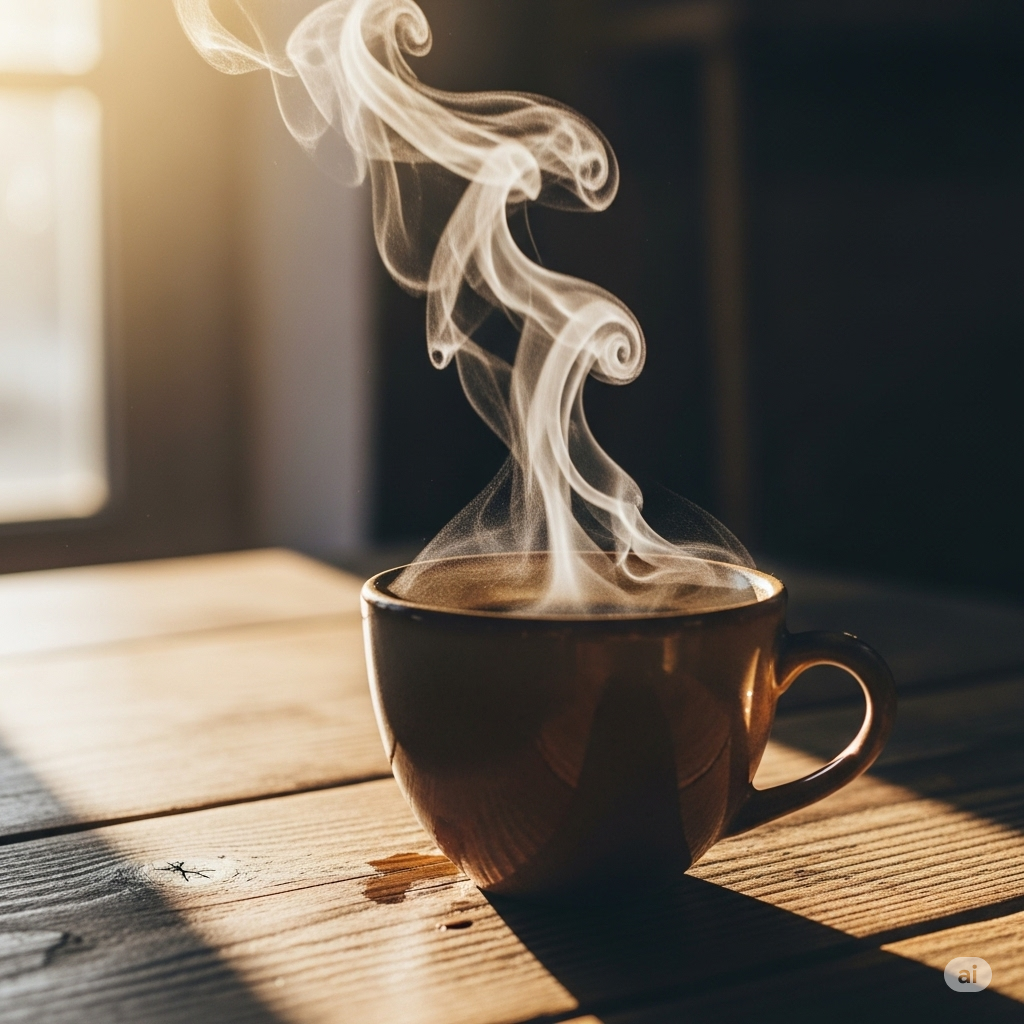 따뜻한 커피 한 잔